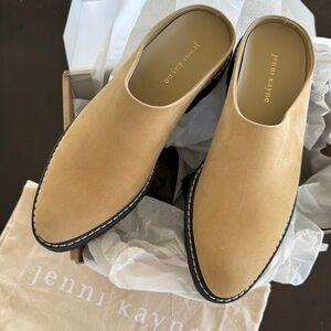 Jenni Kayne Oil Leather Lug Sole Mule - Dark Sand